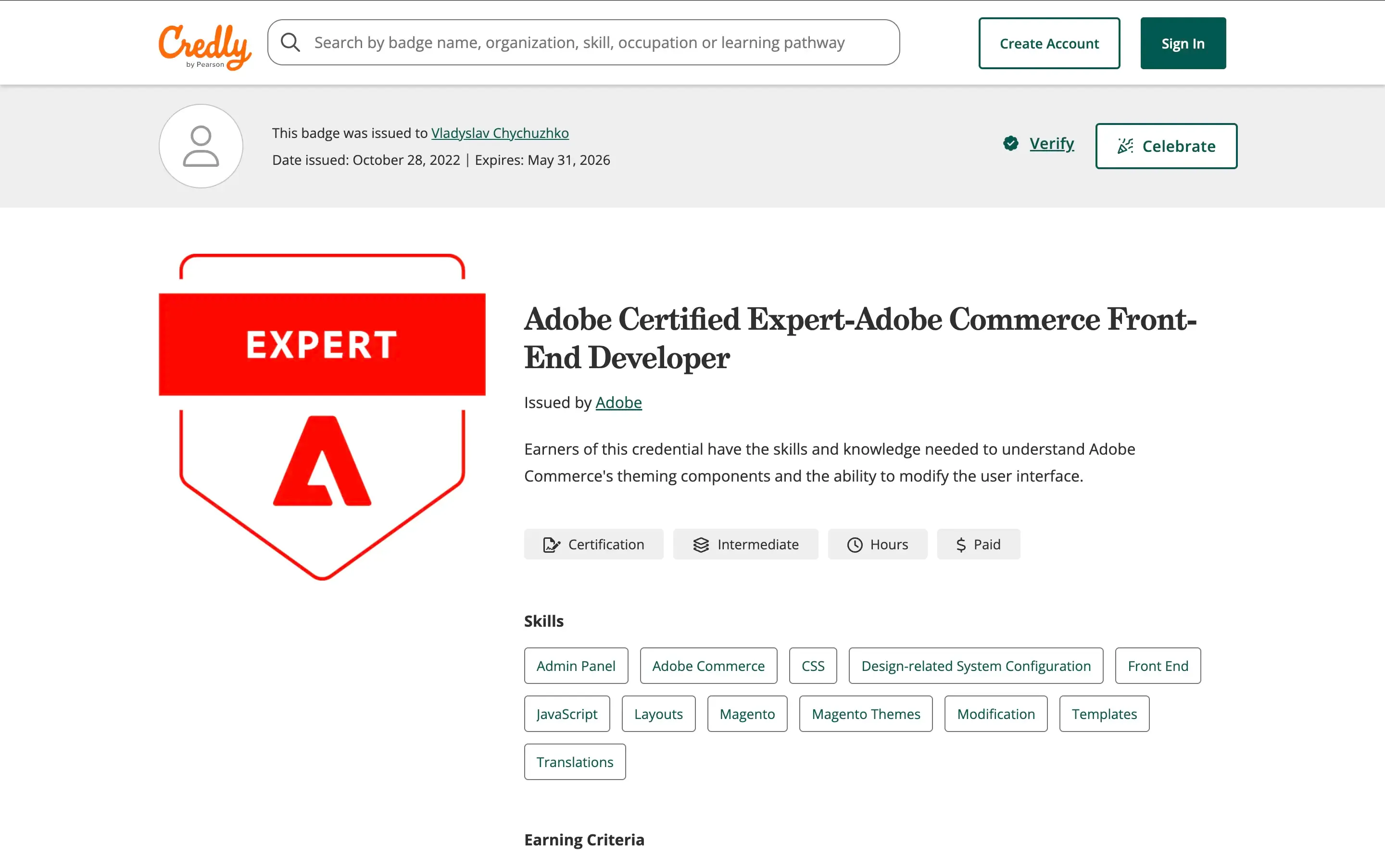 Adobe Commerce Certificate