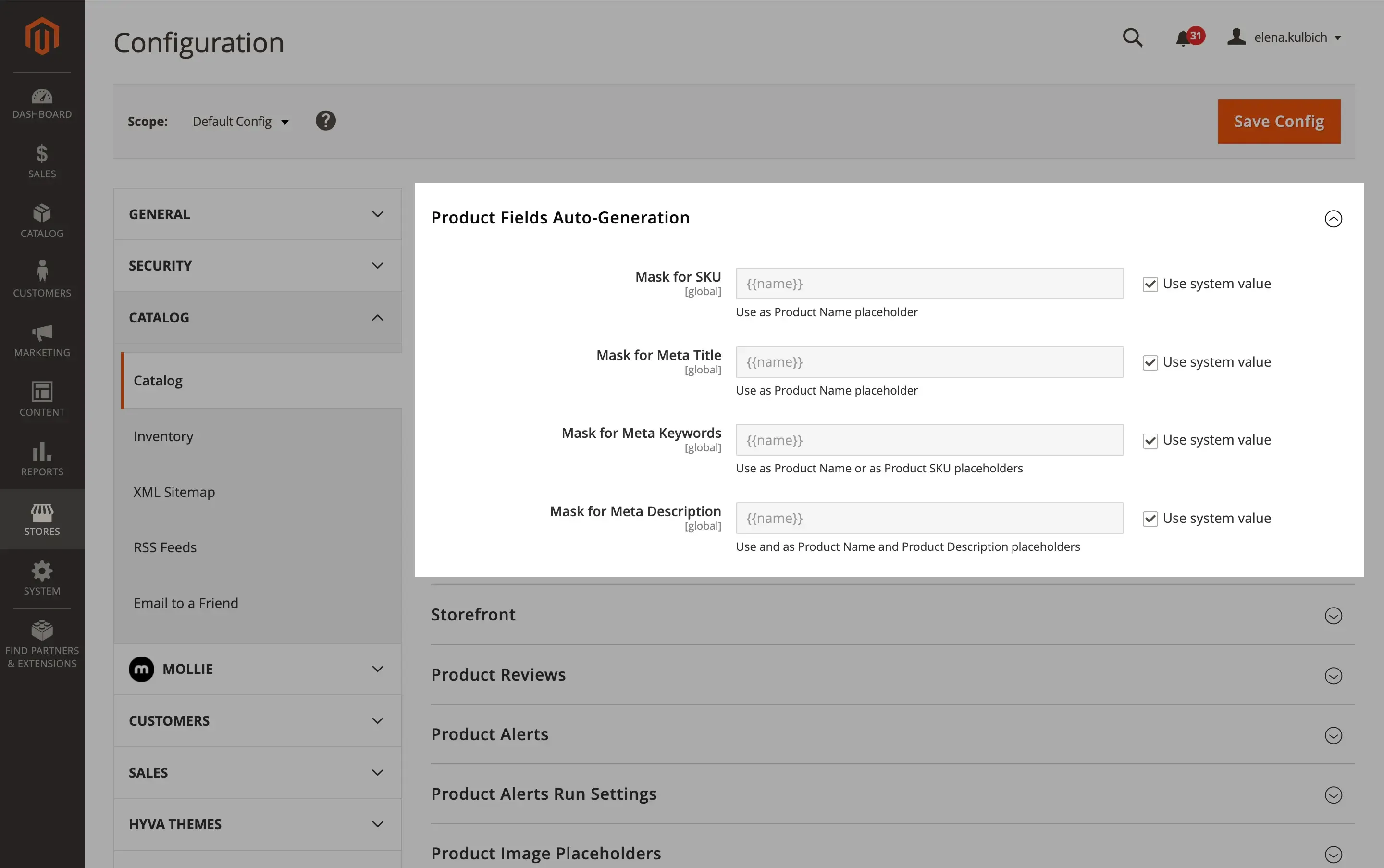 Magento 2 meta data set up